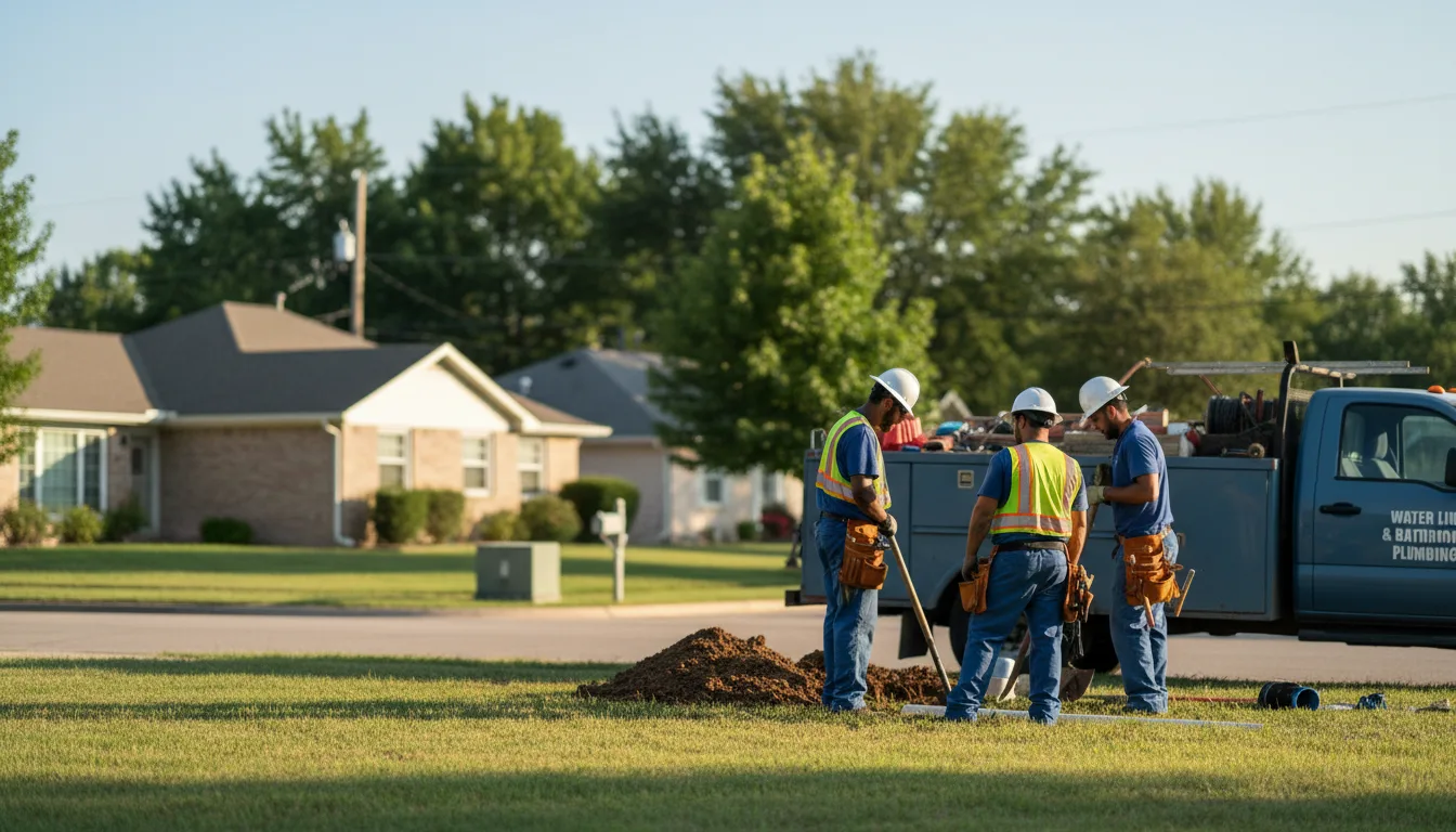 Residential water line and bathroom plumbing service in Hosmer, SD